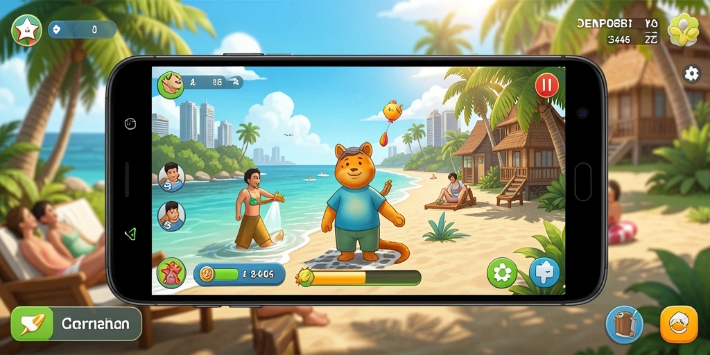 Tangkapan layar gameplay 3446 yang penuh warna dan menarik.