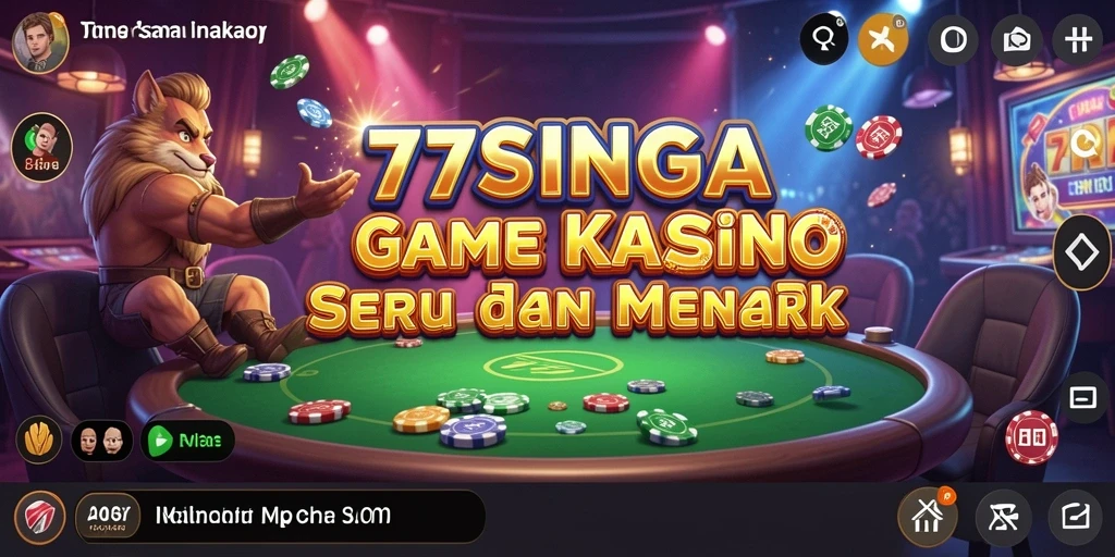 Tampilan gameplay Kasino yang menarik dan mengesankan dalam 77SINGA.