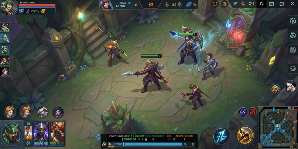 Tampilan menarik dari gameplay API33 dengan karakter dan strategi MOBA.