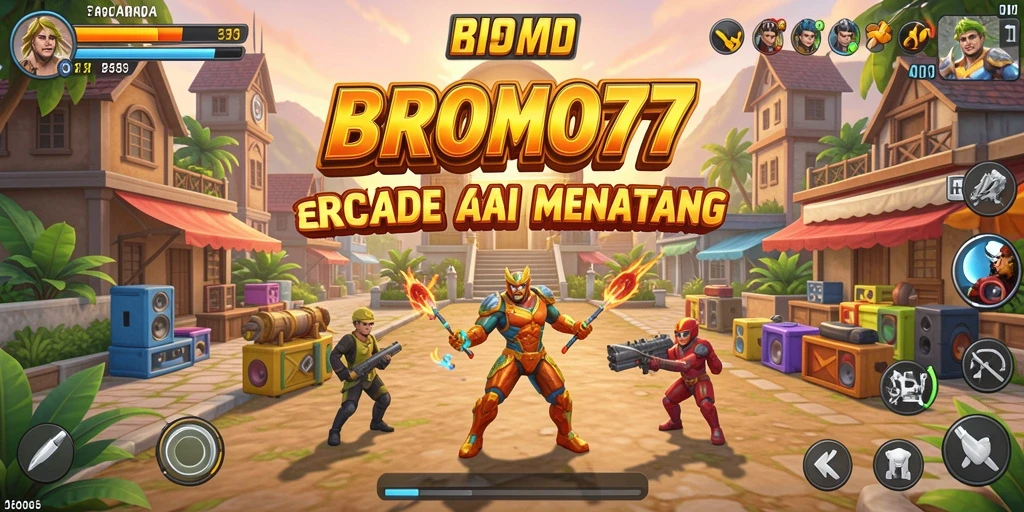 Tampilan screenshot BROMO77 menampilkan aksi gameplay Arcade yang seru.