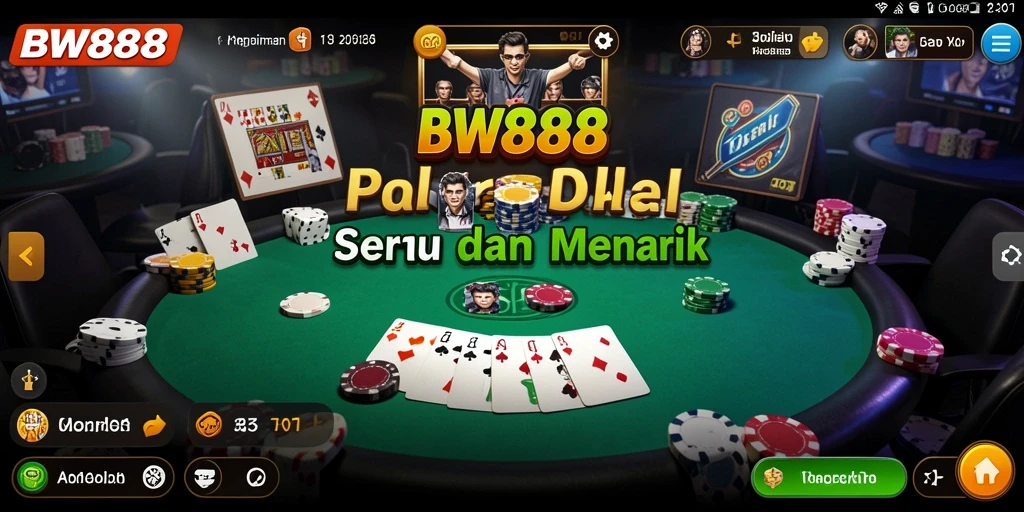 Screenshot BW888 menampilkan gameplay poker yang menarik dan interaktif.