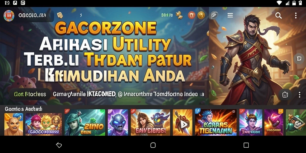 Tampilan antarmuka GACORZONE yang intuitif dan mudah digunakan.