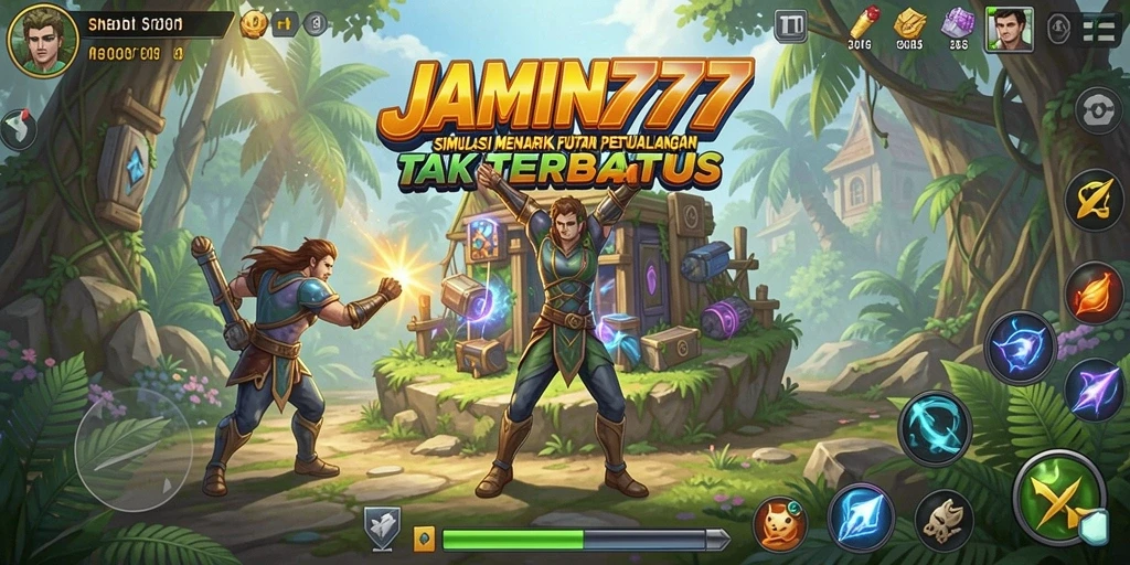 Tampilan gameplay <strong>JAMIN777</strong> yang penuh warna dan menawan.