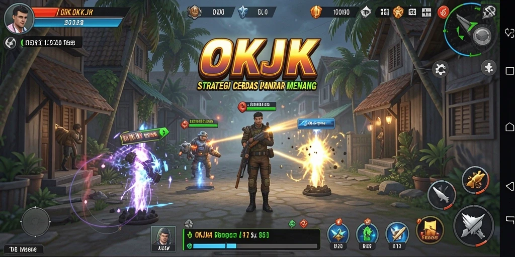 Gameplay mendebarkan dengan strategi cerdas di OKJK.