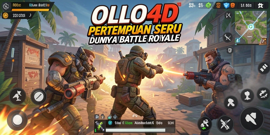 Tampilan seru saat bertempur di peta luas OLLO4D.
