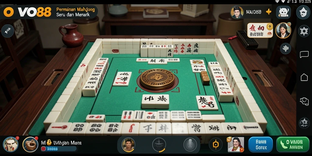 Tampilan gameplay OVO88 yang seru dan menantang di Mahjong.