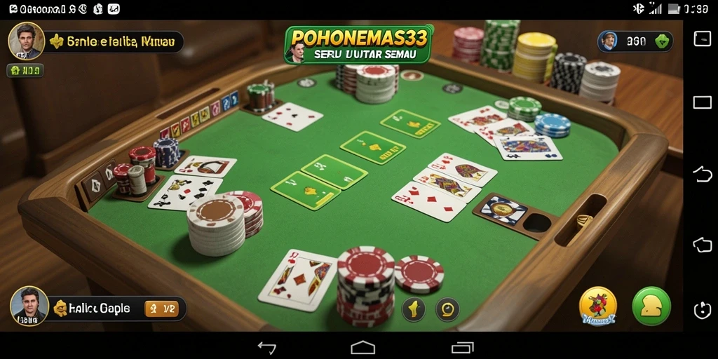 Screenshot POHONEMAS33 menampilkan keseruan bermain Gaple.