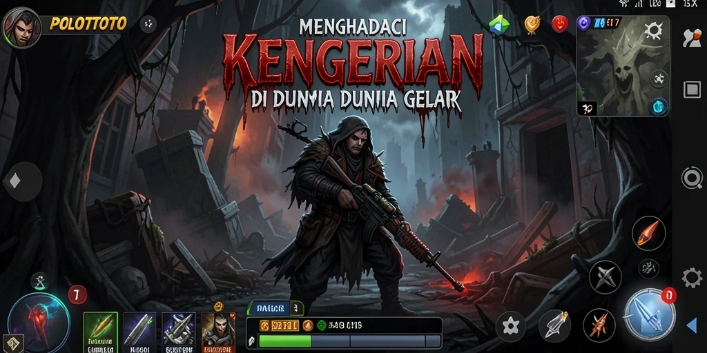 Tampilan gameplay POLOTOTO yang mencekam dan menakutkan.