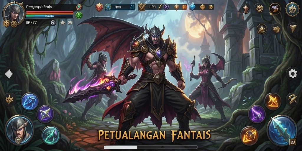 Tampilan gameplay RPG yang menarik dan penuh aksi di RP777.