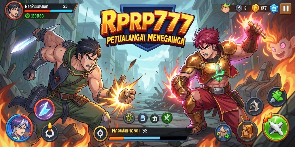 Tampilan gameplay RPRP777 yang menarik dengan karakter anime yang beragam.