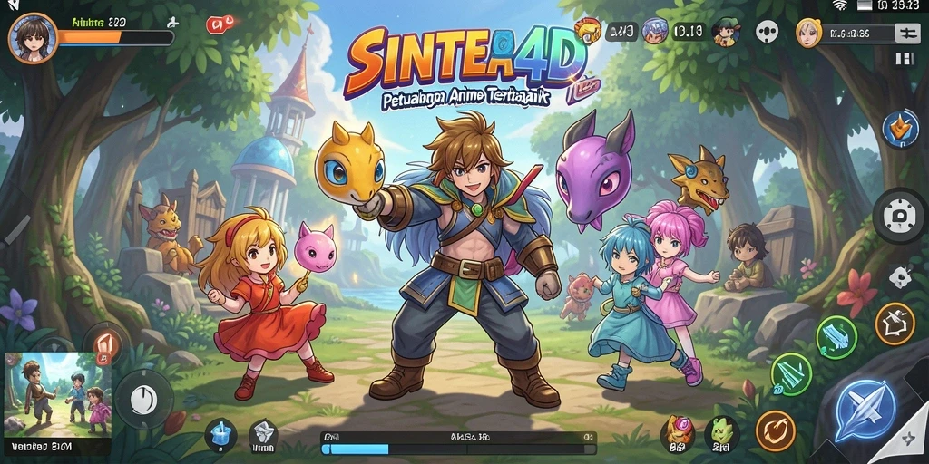 Tampilan gameplay menarik dari SINTE4D yang menghidupkan dunia anime.