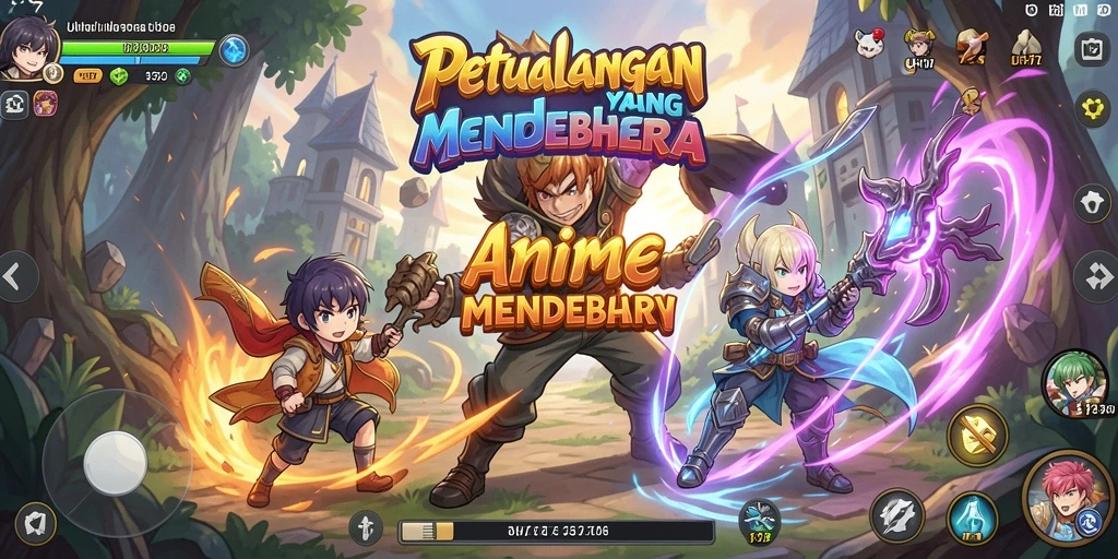 Screenshot gameplay UH77 yang menampilkan aksi seru dan karakter Anime.